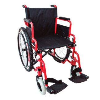 silla ruedas rojo